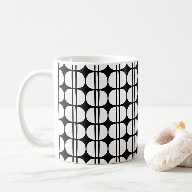 Mitte des Jahrhunderts modernes geometrisches Must Kaffeetasse (Mit Donut)