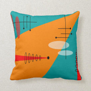 Mitte des Jahrhunderts modernes inspiriertes Kissen