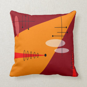 Mitte des Jahrhunderts modernes inspiriertes Kissen