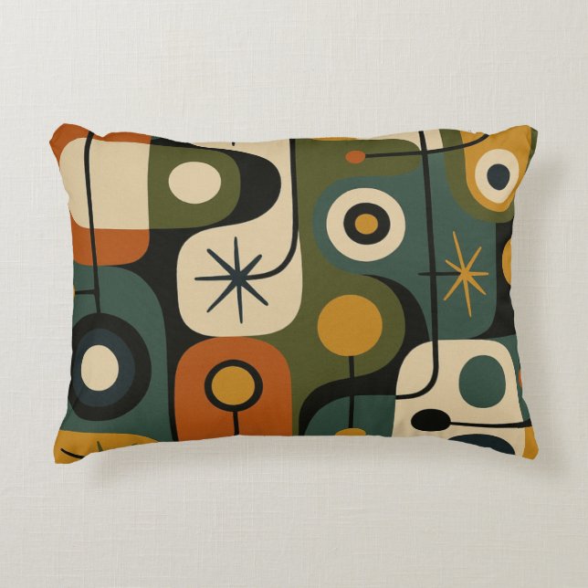 Mitte des Jahrhunderts modernes Sternenexplosionsm Dekokissen (Vorderseite)