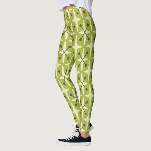 Mitte des Jahrhunderts modernes Sternenmuster Leggings (Links)