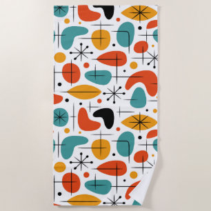 Mitte des Jahrhunderts modernes Sternenmuster Strandtuch