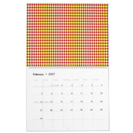 Mitte des Jahrhunderts modernes Wiederholungsmuste Kalender