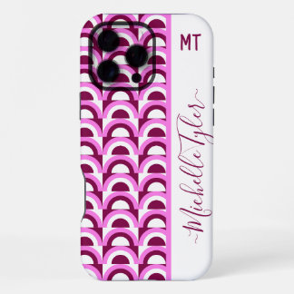 Mitte des Jahrhunderts Pink & Pflaume Geometrische iPhone 16 Pro Max Hülle