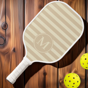 Mitte-des-Jahrhunderts Polo gestreifter Sanddüne M Pickleball Schläger