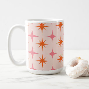 Mitte des Jahrhunderts Retro Sternenexplosionen Mu Kaffeetasse
