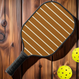 Mitte des Jahrhunderts Streifen Sandfarbe Pickleball Schläger