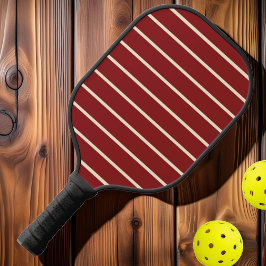 Mitte des Jahrhunderts Streifen tiefe Cranberry Fa Pickleball Schläger