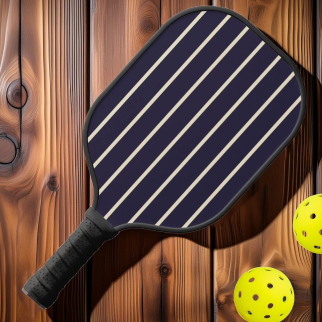 Mitte des Jahrhunderts Striping Modern Midnight Oc Pickleball Schläger (Von Creator hochgeladen)