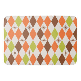 Mitte des Jahrhunderts Vibes – Retro Geometrischer Badematte