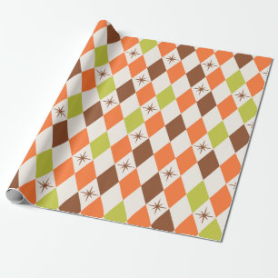 Mitte des Jahrhunderts Vibes – Retro geometrisches Geschenkpapier