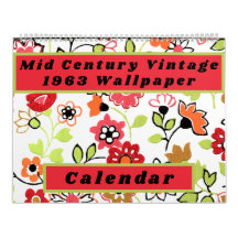Mitte des Jahrhunderts Vintage 1963 Tapete Retro 6