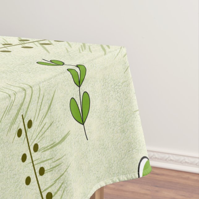 Mitte- des JahrhundertsBlumen-Uhren Tischdecke (Beispiel)