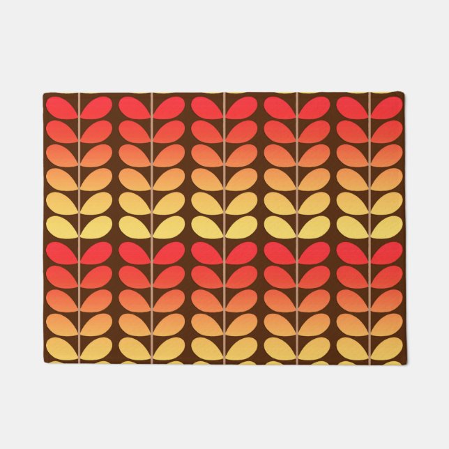 Mitte- des Jahrhundertsdänisches Blätter, Brown, Fußmatte (Vorderseite)