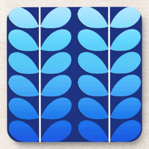 Mitte- des Jahrhundertsdänisches Blätter-, Getränkeuntersetzer