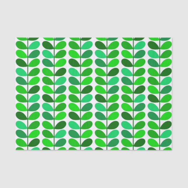 Mitte- des Jahrhundertsdänisches Blätter-, Seidenpapier (Vorderseite)