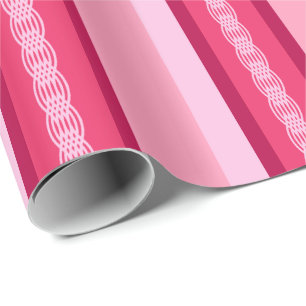 Mitte des Jahrhundertsmarkisenstreifen - Rosa und Geschenkpapier