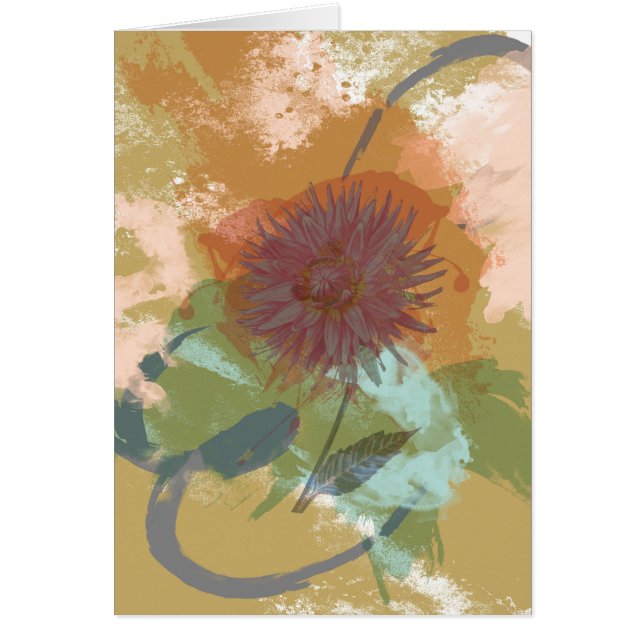 Mitte- des Jahrhundertsmit Blumenabstraktes (Vorne)