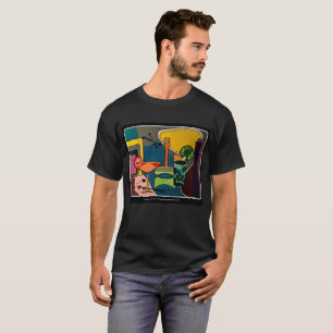 "Mitte- des JahrhundertsMod-Cocktail" Malerei auf T-Shirt