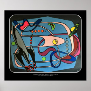 "Mitte- des JahrhundertsMod-Raum ist Malerei des Poster