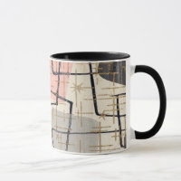 Mitte- des Jahrhundertsmoderne abstrakte Tasse