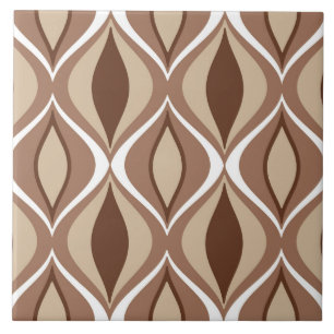 Mitte- des Jahrhundertsmoderne Diamanten, Taupe Fliese