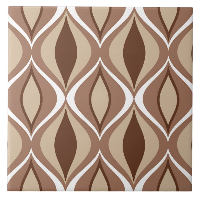 Mitte- des Jahrhundertsmoderne Diamanten, Taupe Fliese (Vorderseite)