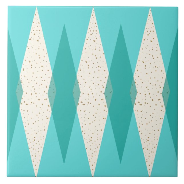 Mitte- des Jahrhundertsmoderne Fliese (Vorderseite)