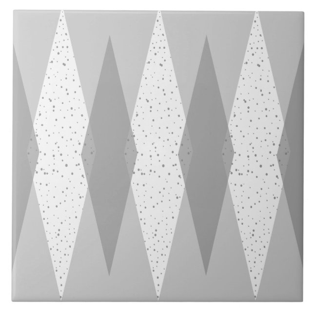 Mitte- des Jahrhundertsmoderne graue Fliese (Vorderseite)