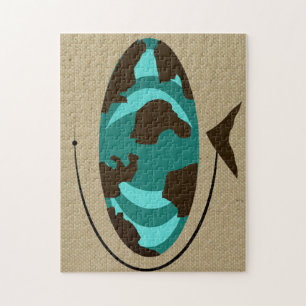 Mitte- des Jahrhundertsmoderne Kugel-Kunst-Puzzle Puzzle