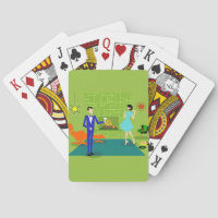 Mitte- des Jahrhundertsmoderne Paar-Spielkarten