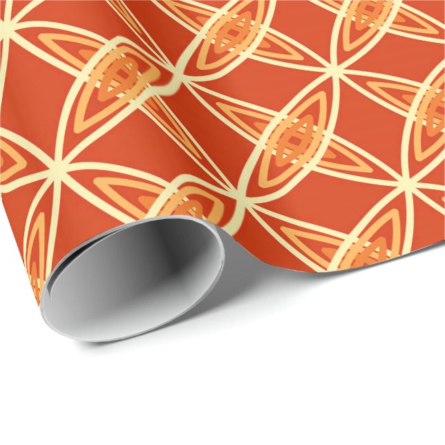 Mitte- des Jahrhundertsmoderner Atomdruck - Geschenkpapier (Rolleneckpunkt)