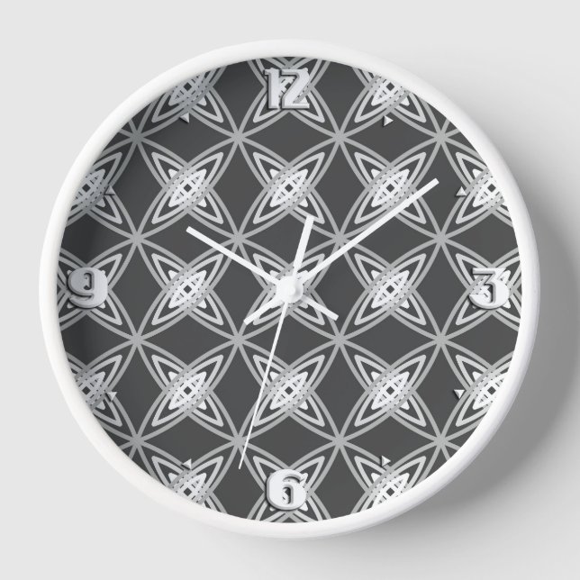 Mitte- des Jahrhundertsmoderner Atomdruck - Wanduhr (Vorderseite)