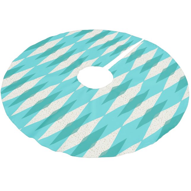 Mitte- des Jahrhundertsmoderner Polyester Weihnachtsbaumdecke (Schrägansicht)