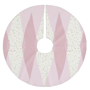 Mitte- des Jahrhundertsmoderner rosa Polyester Weihnachtsbaumdecke