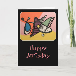 "Mitte- des Jahrhundertsmodernes abstraktes, Karte