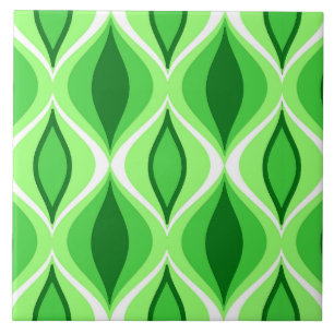 Mitte- des Jahrhundertsmodernes Diamant-, Smaragd- Fliese