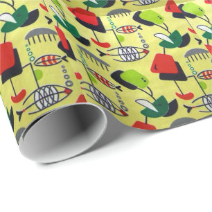 Mitte- des Jahrhundertsmodernes Geschenkpapier