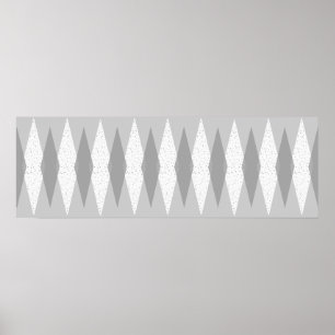 Mitte- des Jahrhundertsmodernes graues Poster