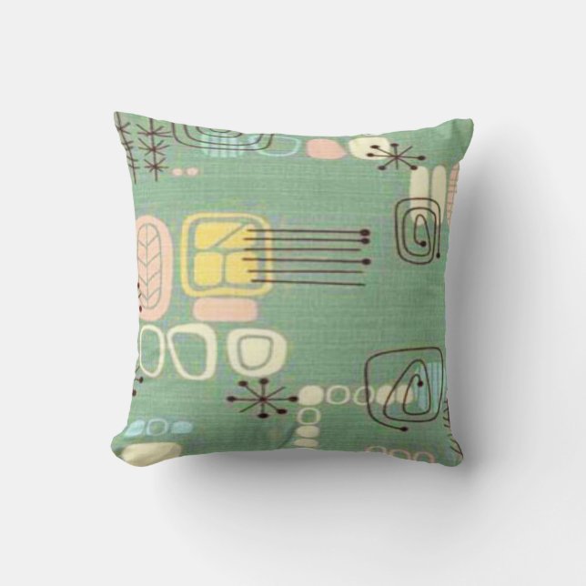 Mitte- des Jahrhundertsmodernes Kissen (Vorderseite)