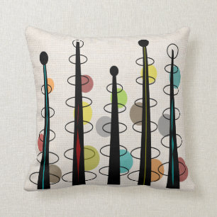 Mitte- des Jahrhundertsmodernes Kissen