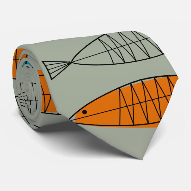 Mitte- des Jahrhundertsmodernes Krawatte (Gerollt)