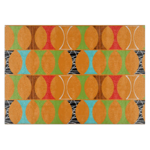 Mitte- des Jahrhundertsmodernes orange Schneidebrett