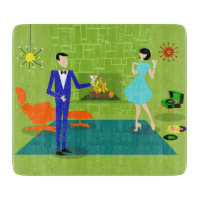 Mitte- des Jahrhundertsmodernes Paar-Schneidebrett