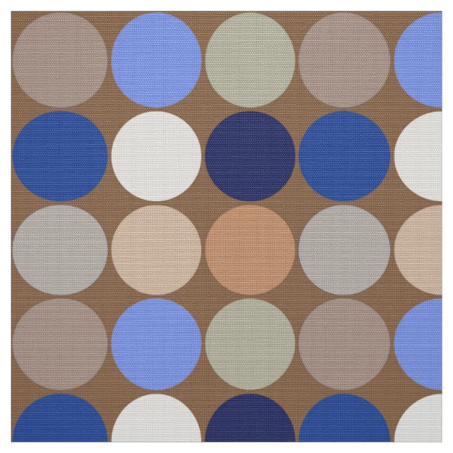 Mitte- des Jahrhundertsriesige Punkte, Taupe, Stoff (Muster)