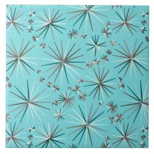 Mitte des Jahrhundertssputnik-Muster, Robins Fliese