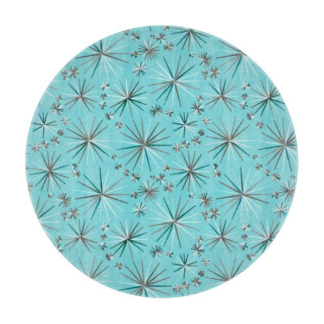 Mitte des Jahrhundertssputnik-Muster, Robins Schneidebrett (Vorderseite)