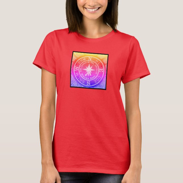 Mitte des Universums in Wallace Idaho V2 T-Shirt (Vorderseite)