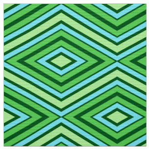 Mitte Jahrhundert Diamond Muster Jade Green und Aq Stoff