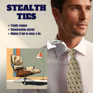 Mitte Jahrhundert Eames Chair Stealth Neck Tie Krawatte